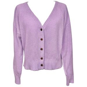 Velvet by Graham and Spencer | Solange Knit Cardigan in Orchid - Size Small